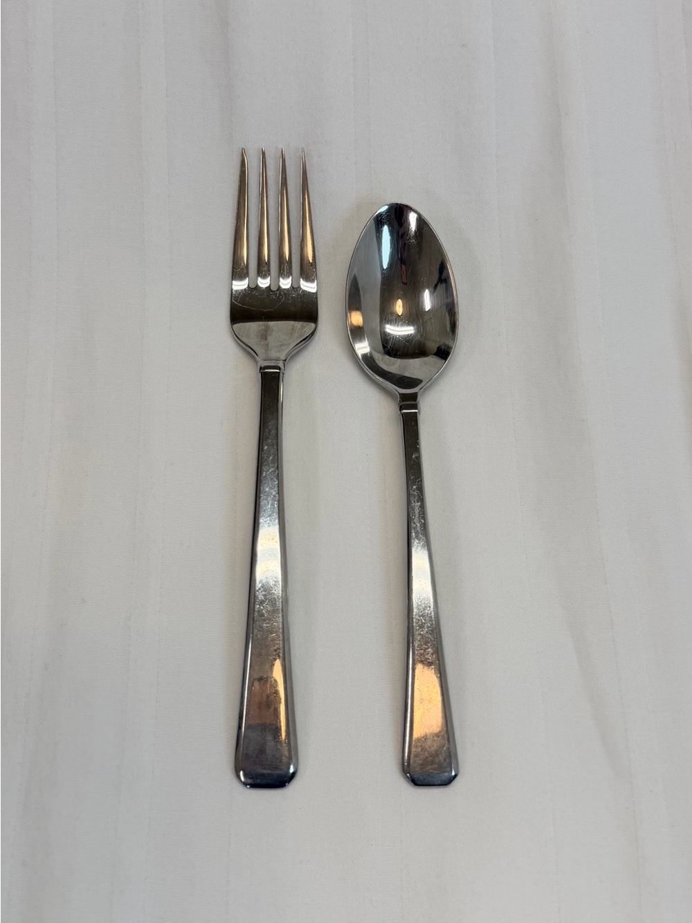 Gorham TRISTAN II Stainless Glossy 18/8 Design Flatware Lot Of 2 Spoon/Fork